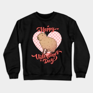 Happy valentines day capybaras Crewneck Sweatshirt